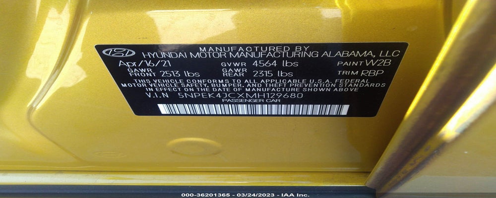 5NPEK4JCXMH129680 2021 HYUNDAI SONATA photo no. 9