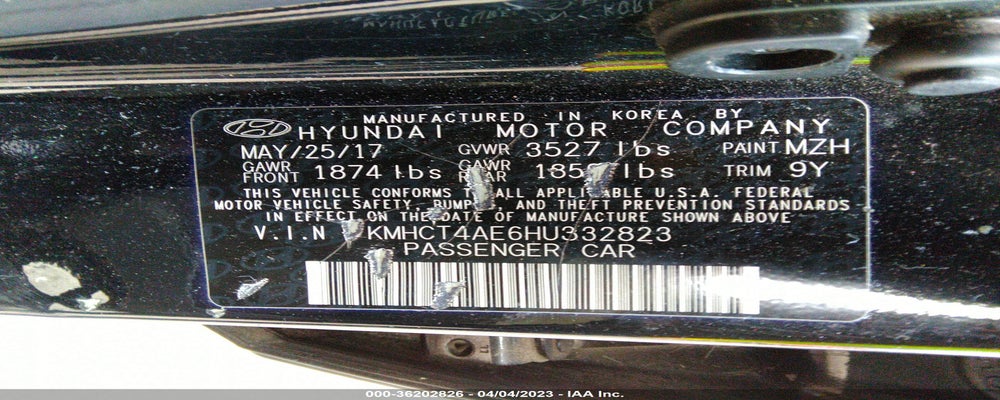 KMHCT4AE6HU332823 2017 HYUNDAI ACCENT photo no. 9