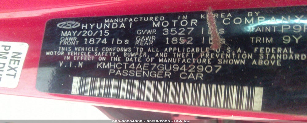 KMHCT4AE7GU942907 2016 HYUNDAI ACCENT photo no. 9