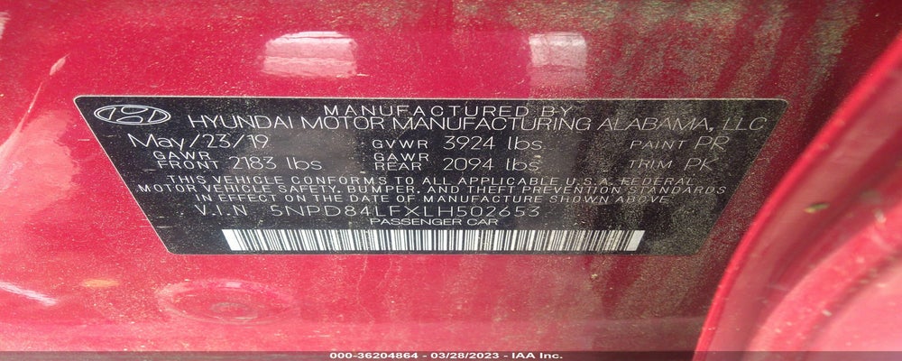 5NPD84LFXLH502653 2020 HYUNDAI ELANTRA photo no. 9