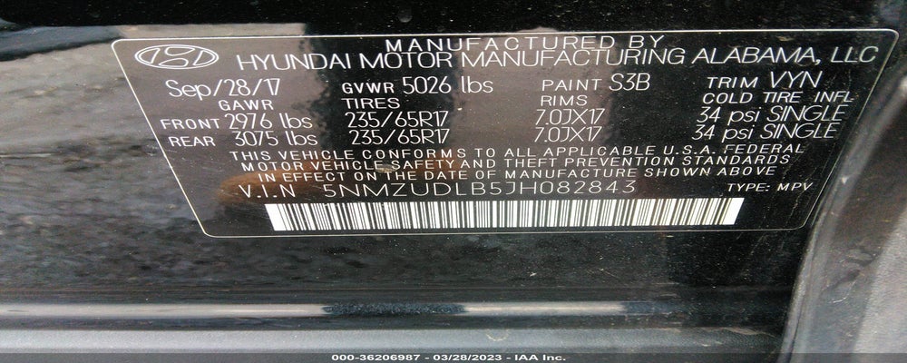 5NMZUDLB5JH082843 2018 HYUNDAI SANTA FE SPORT photo no. 9