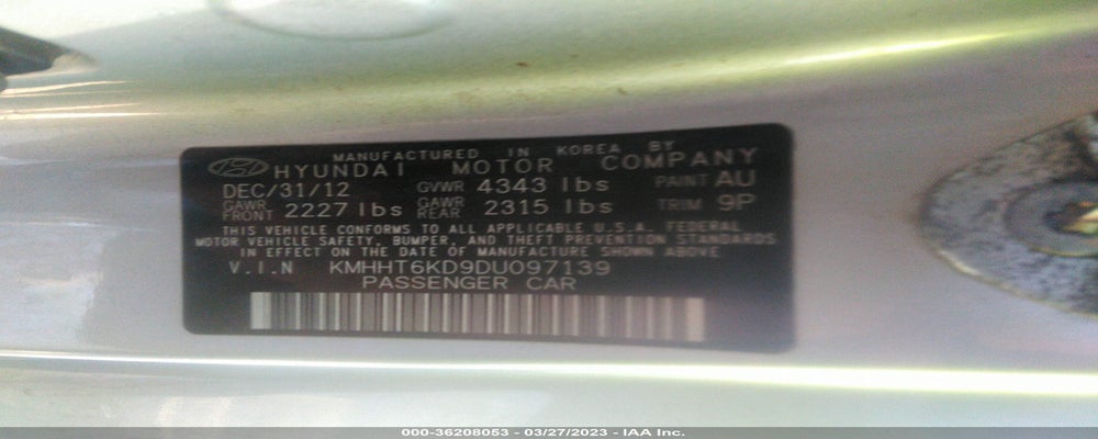 KMHHT6KD9DU097139 2013 HYUNDAI GENESIS COUPE photo no. 9