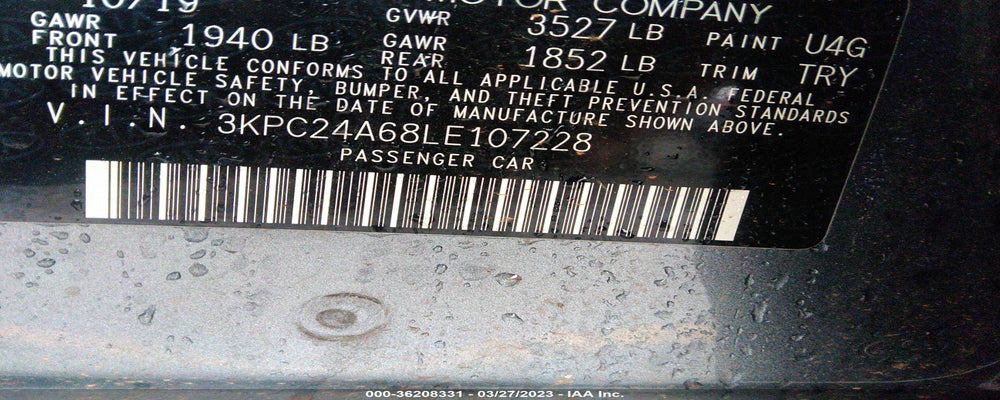 3KPC24A68LE107228 2020 HYUNDAI ACCENT photo no. 9