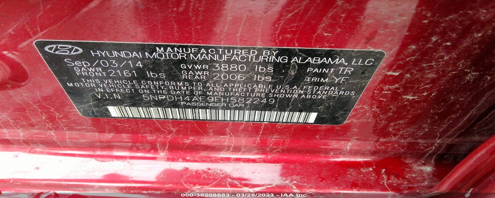 5NPDH4AE9FH582249 2015 HYUNDAI ELANTRA photo no. 9