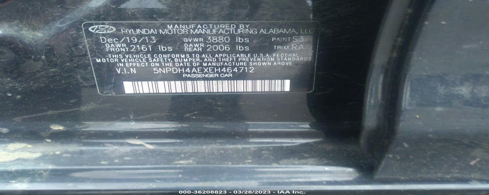 5NPDH4AEXEH464712 2014 HYUNDAI ELANTRA photo no. 9