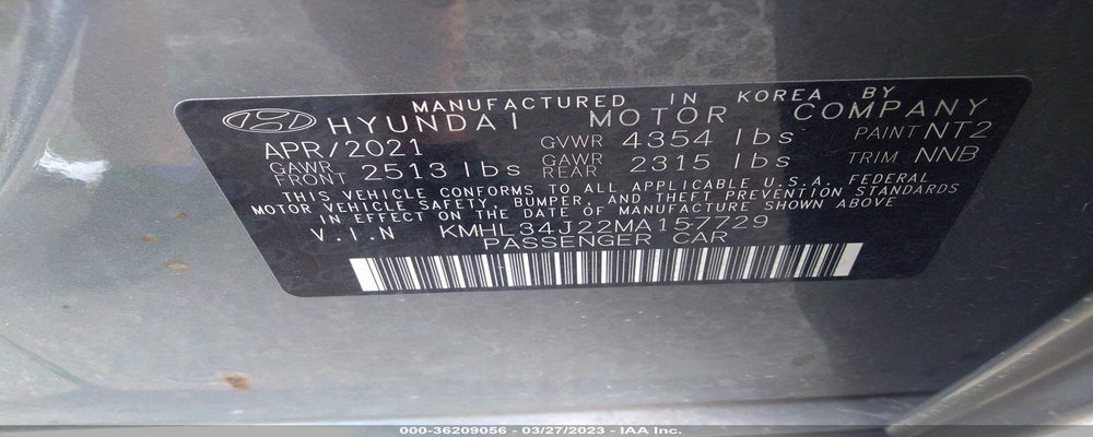 KMHL34J22MA157729 2021 HYUNDAI SONATA photo no. 9