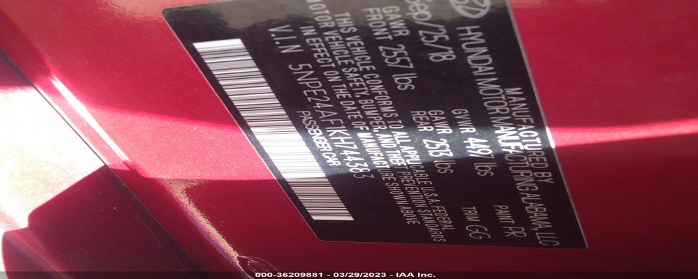 5NPE24AF1KH744383 2019 HYUNDAI SONATA photo no. 9