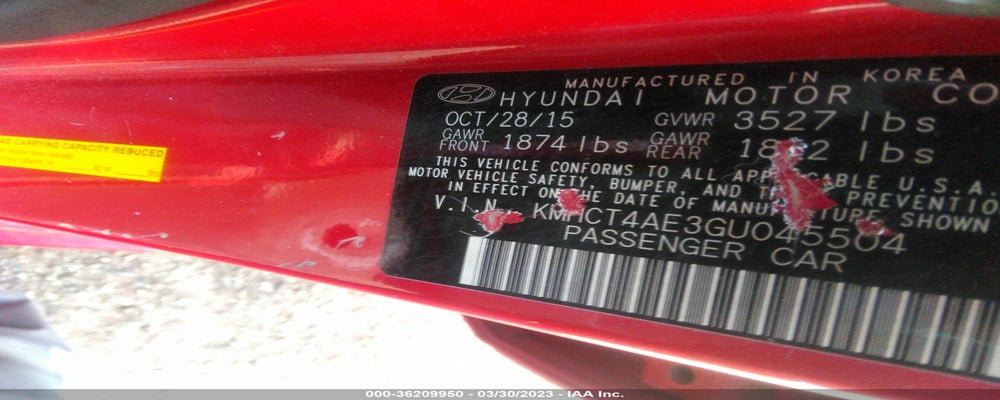 KMHCT4AE3GU045504 2016 HYUNDAI ACCENT photo no. 9