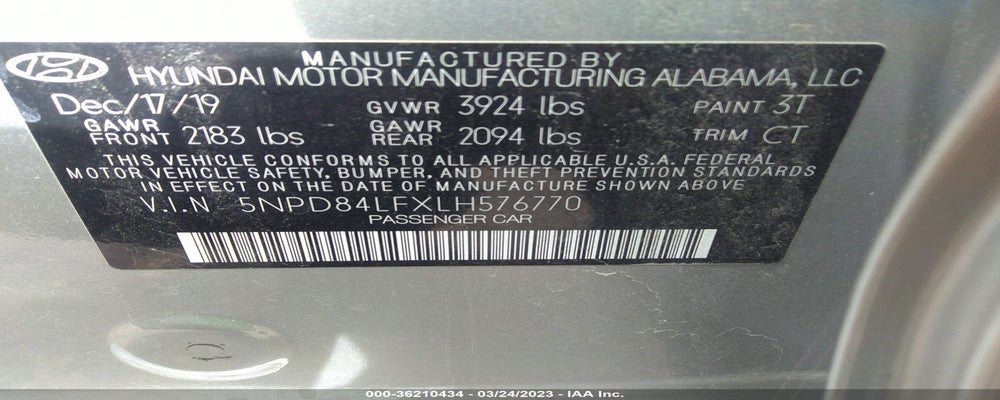 5NPD84LFXLH576770 2020 HYUNDAI ELANTRA photo no. 9