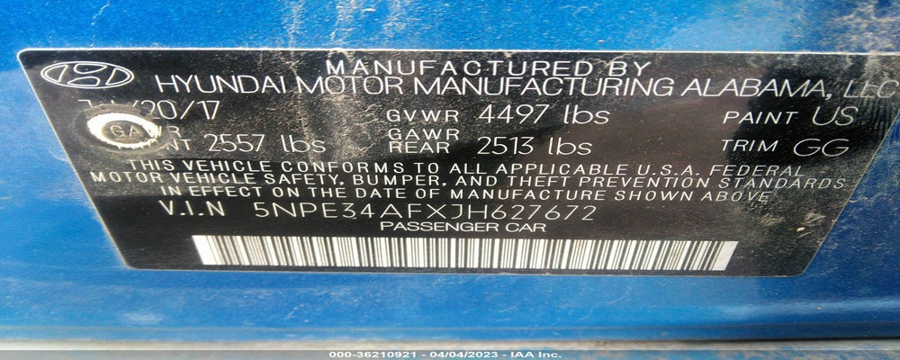 5NPE34AFXJH627672 2018 HYUNDAI SONATA photo no. 9