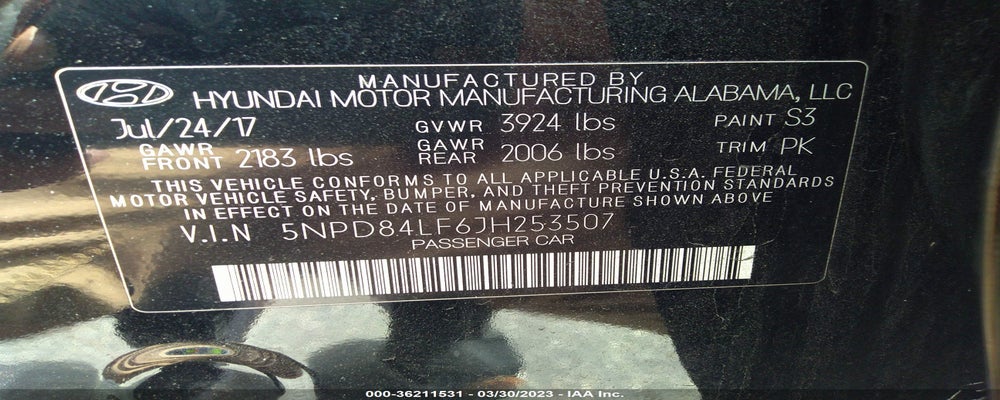 5NPD84LF6JH253507 2018 HYUNDAI ELANTRA photo no. 9