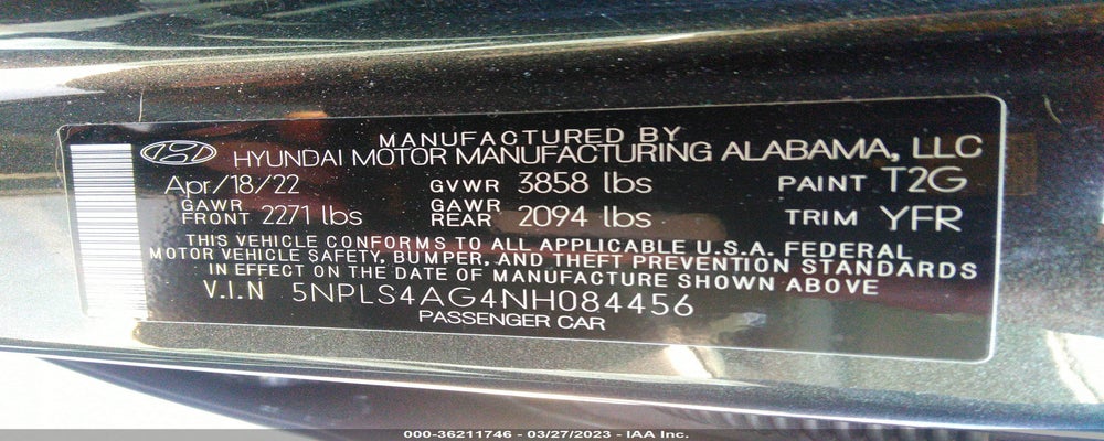 5NPLS4AG4NH084456 2022 HYUNDAI ELANTRA photo no. 9