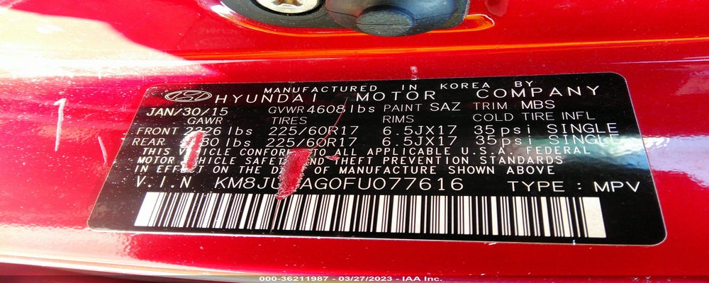 KM8JUCAG0FU077616 2015 HYUNDAI TUCSON photo no. 9