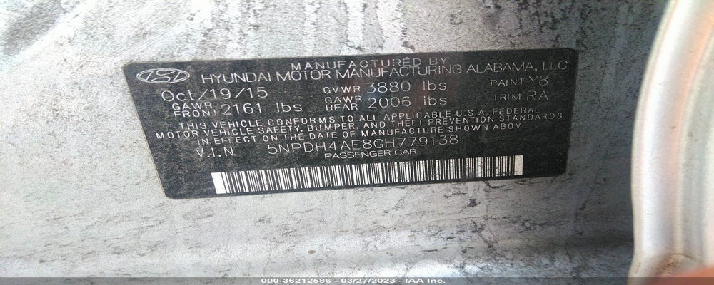 5NPDH4AE8GH779138 2016 HYUNDAI ELANTRA photo no. 9