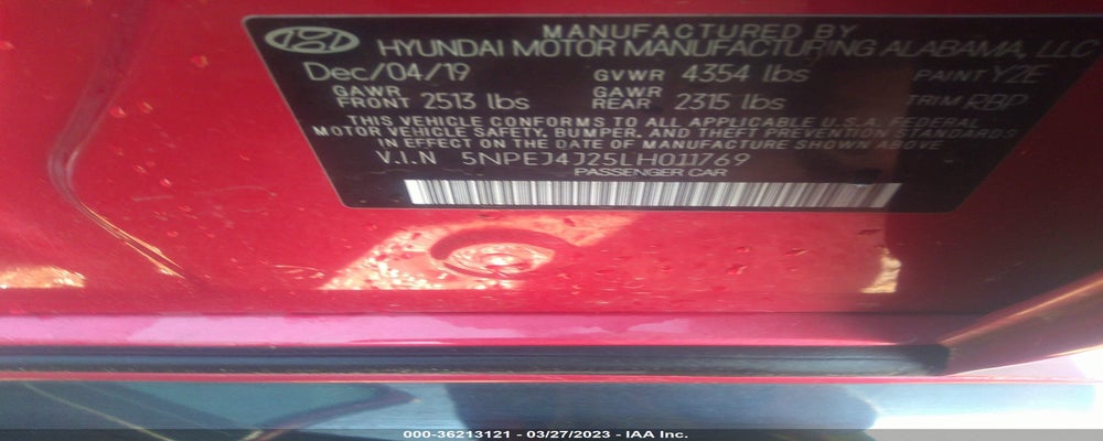 5NPEJ4J25LH011769 2020 HYUNDAI SONATA photo no. 9