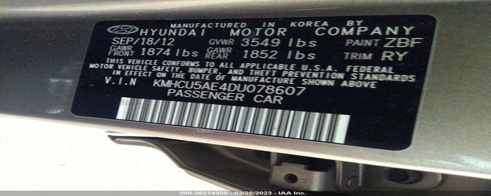 KMHCU5AE4DU078607 2013 HYUNDAI ACCENT photo no. 9