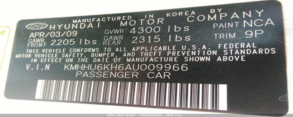 KMHHU6KH6AU009966 2010 HYUNDAI GENESIS COUPE photo no. 9