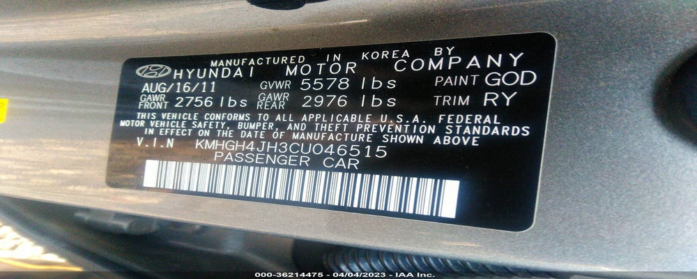 KMHGH4JH3CU046515 2012 HYUNDAI EQUUS photo no. 9