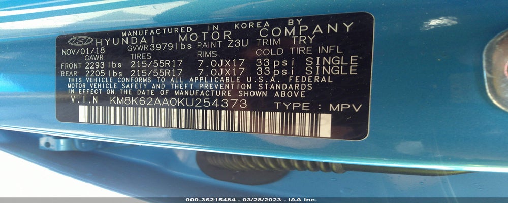 KM8K62AA0KU254373 2019 HYUNDAI KONA photo no. 9