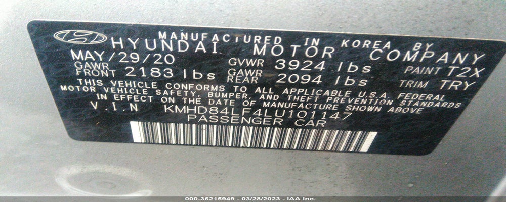 KMHD84LF4LU101147 2020 HYUNDAI ELANTRA photo no. 9