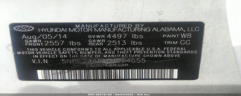 5NPE24AF1FH054655 2015 HYUNDAI SONATA photo no. 9
