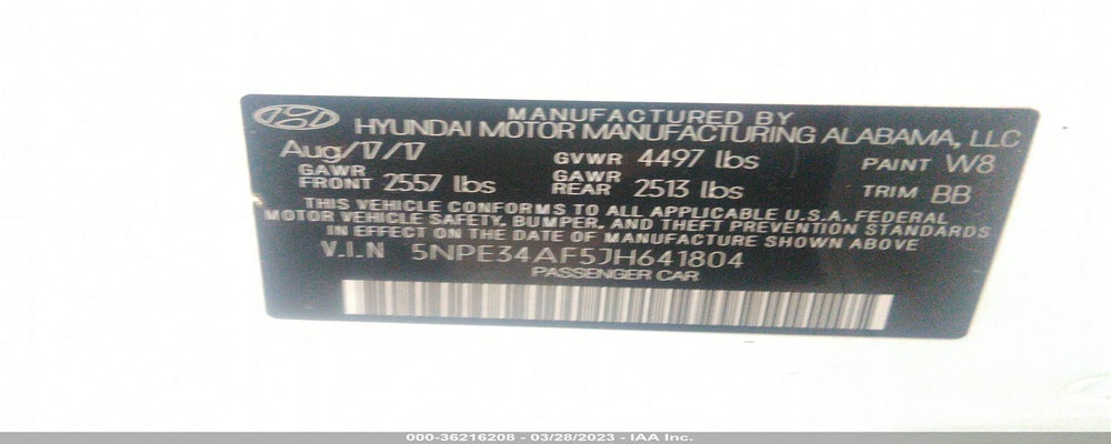 5NPE34AF5JH641804 2018 HYUNDAI SONATA photo no. 9