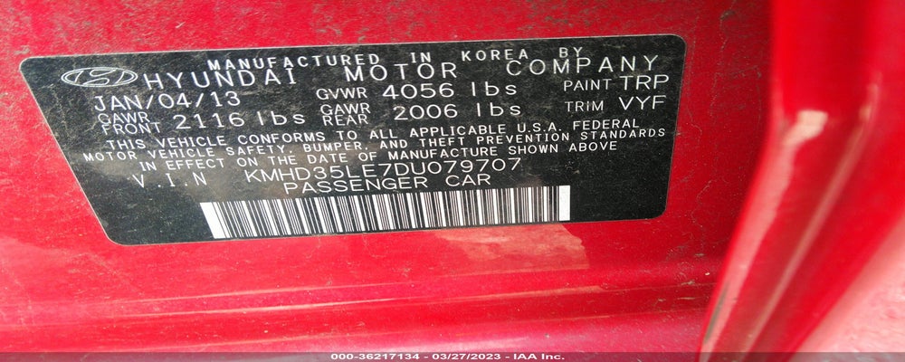 KMHD35LE7DU079707 2013 HYUNDAI ELANTRA GT photo no. 9