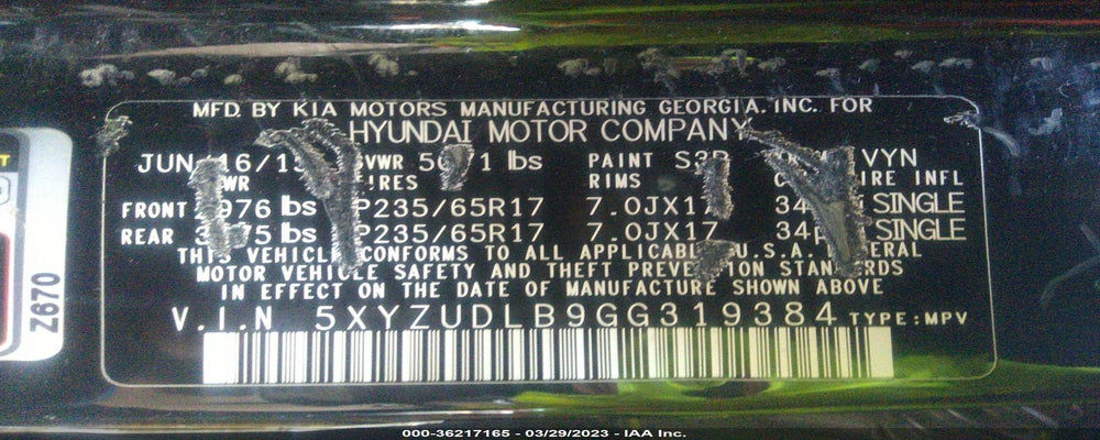 5XYZUDLB9GG319384 2016 HYUNDAI SANTA FE SPORT photo no. 9