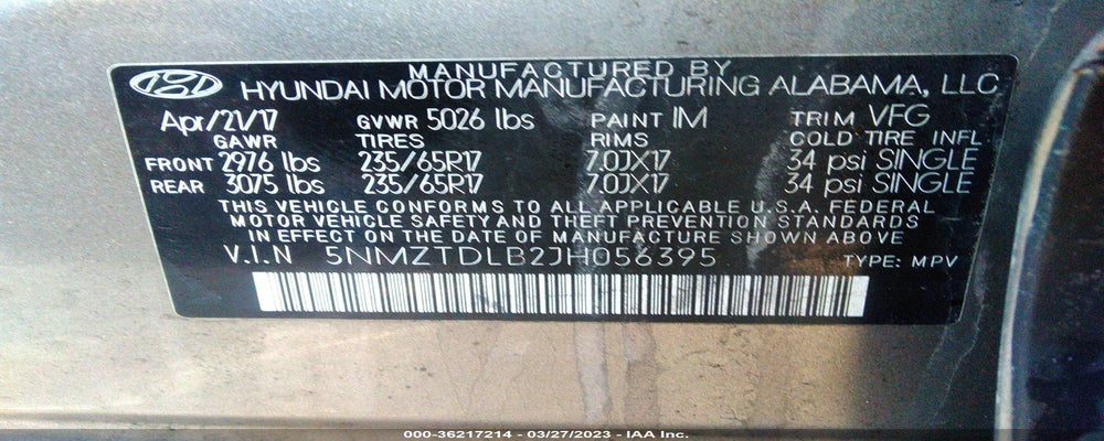 5NMZTDLB2JH056395 2018 HYUNDAI SANTA FE SPORT photo no. 9