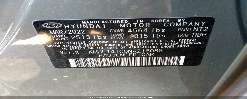 KMHL14JC0NA218088 2022 HYUNDAI SONATA photo no. 9