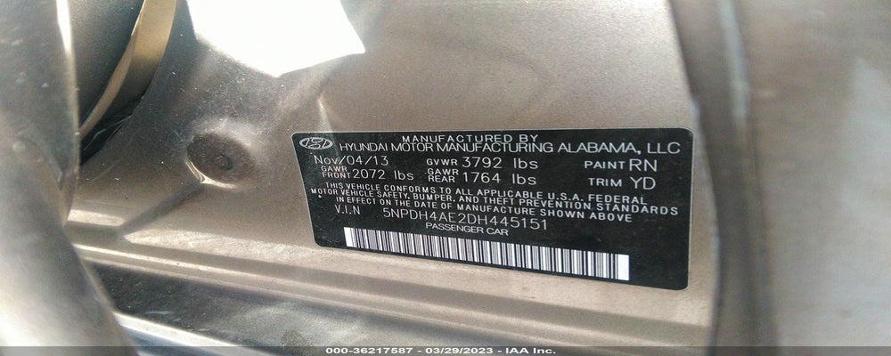 5NPDH4AE2DH445151 2013 HYUNDAI ELANTRA photo no. 9