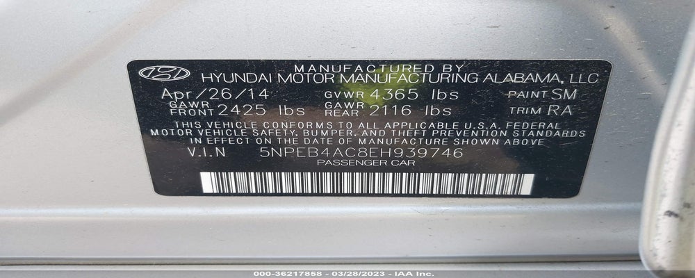 5NPEB4AC8EH939746 2014 HYUNDAI SONATA photo no. 9