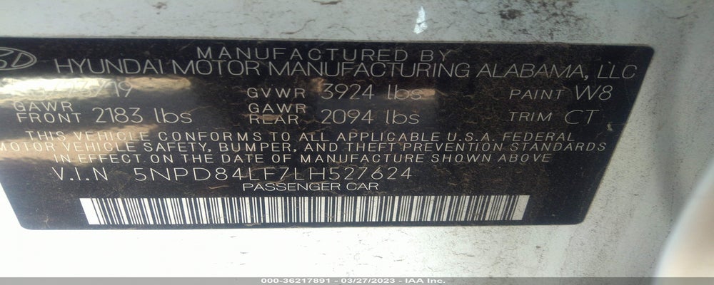 5NPD84LF7LH527624 2020 HYUNDAI ELANTRA photo no. 9
