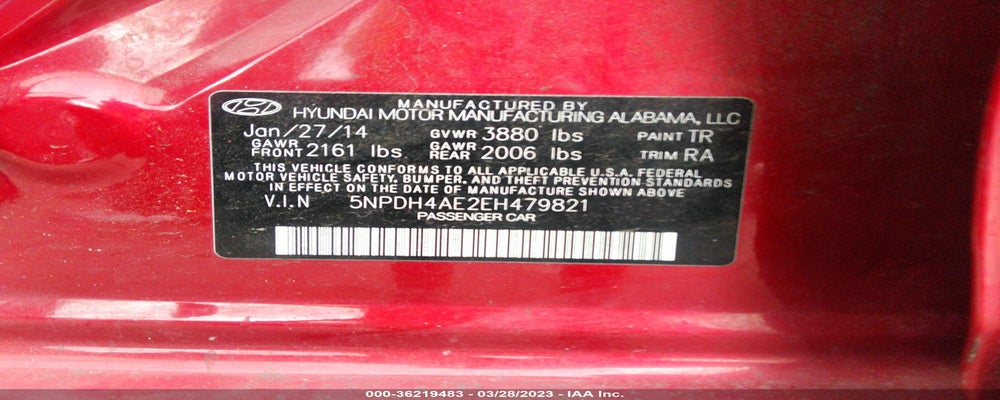 5NPDH4AE2EH479821 2014 HYUNDAI ELANTRA photo no. 9