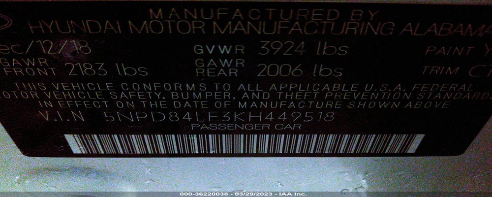 5NPD84LF3KH449518 2019 HYUNDAI ELANTRA photo no. 9