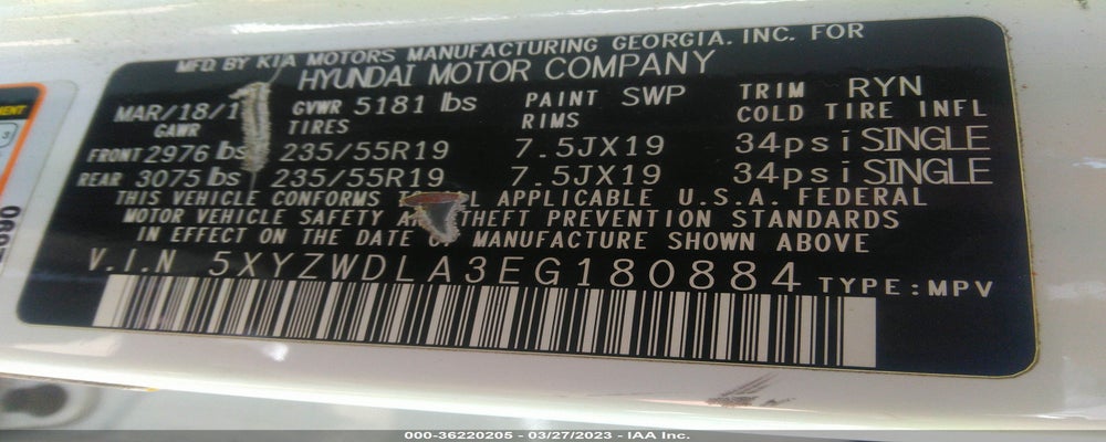 5XYZWDLA3EG180884 2014 HYUNDAI SANTA FE SPORT photo no. 9