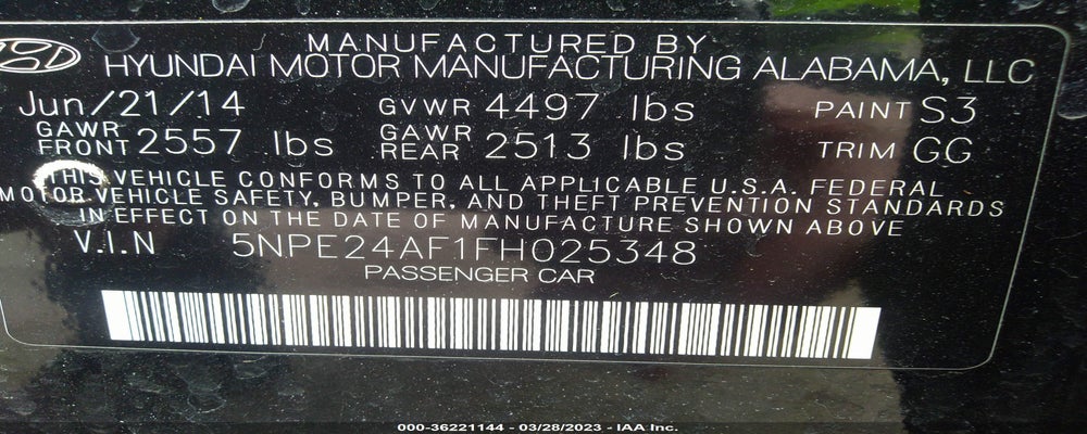 5NPE24AF1FH025348 2015 HYUNDAI SONATA photo no. 9