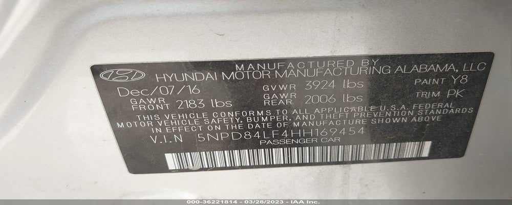 5NPD84LF4HH169454 2017 HYUNDAI ELANTRA photo no. 9