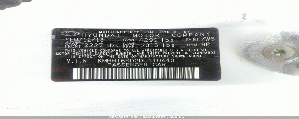 KMHHT6KD2DU110443 2013 HYUNDAI GENESIS COUPE photo no. 9
