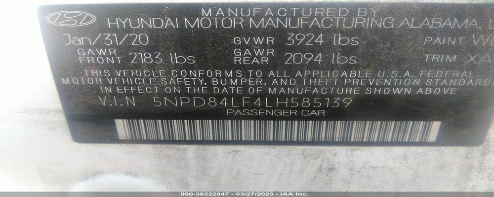 5NPD84LF4LH585139 2020 HYUNDAI ELANTRA photo no. 9