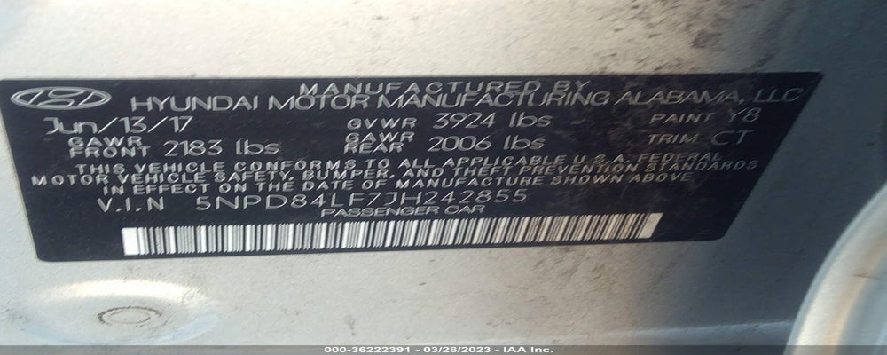 5NPD84LF7JH242855 2018 HYUNDAI ELANTRA photo no. 9