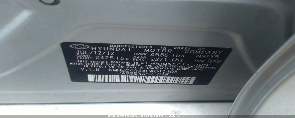 KMHEC4A44CA041408 2012 HYUNDAI SONATA photo no. 9