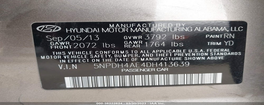 5NPDH4AE4DH413639 2013 HYUNDAI ELANTRA photo no. 9