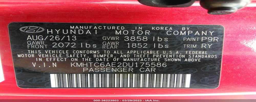 KMHTC6AE2DU175586 2013 HYUNDAI VELOSTER photo no. 9