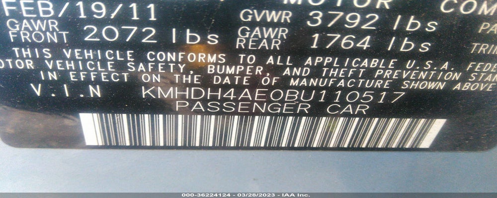 KMHDH4AE0BU110517 2011 HYUNDAI ELANTRA photo no. 9