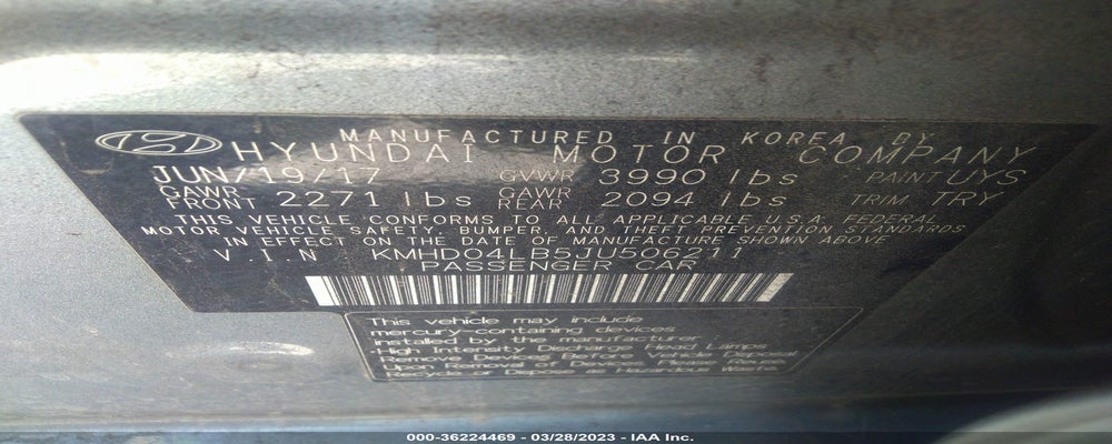 KMHD04LB5JU506211 2018 HYUNDAI ELANTRA photo no. 9