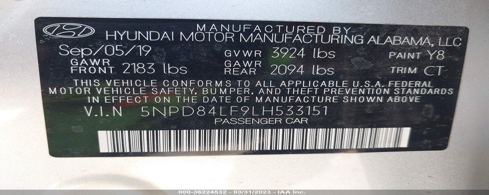 5NPD84LF9LH533151 2020 HYUNDAI ELANTRA photo no. 9