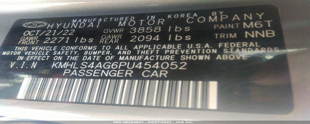 KMHLS4AG6PU454052 2023 HYUNDAI ELANTRA photo no. 9