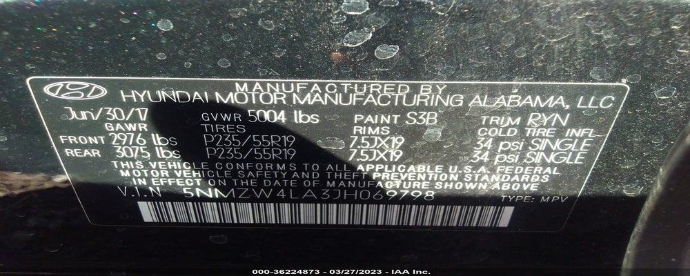 5NMZW4LA3JH069798 2018 HYUNDAI SANTA FE SPORT photo no. 9