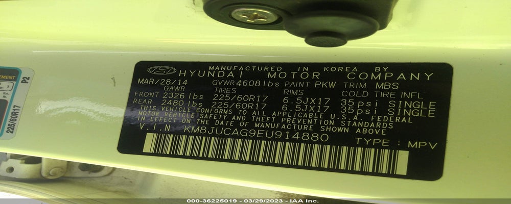 KM8JUCAG9EU914880 2014 HYUNDAI TUCSON photo no. 9